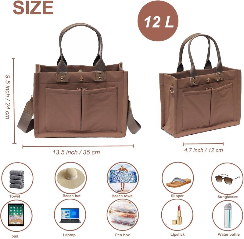 ESVAN Tote Bag for Women Purse Crossbody Bags for Work Diaper Travel Messenger Laptop Bag Handbags - Image 4